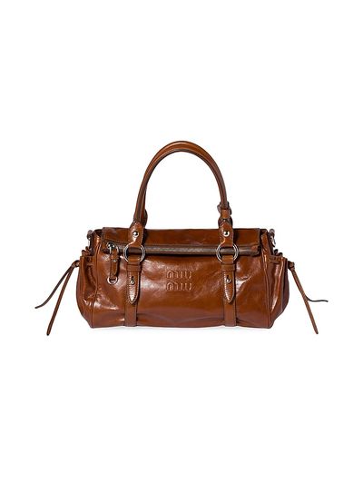 Miu Miu Women's Glossy Leather Top Handle Bag