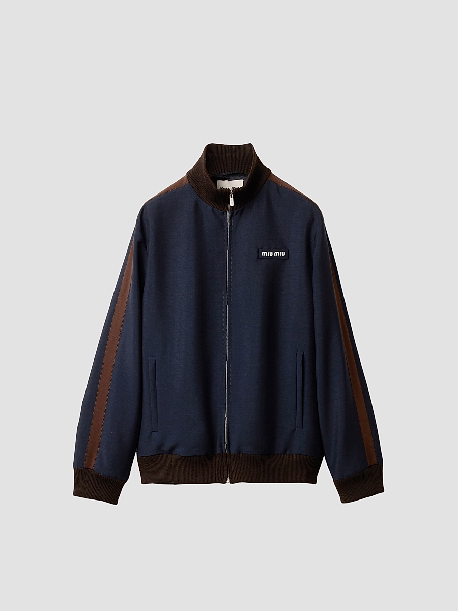 Miu Miu - Check Hooded Cropped Wool Jacket