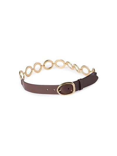Miu Miu Women's Leather and Metal Belt