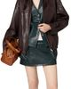Miu Miu Women's Leather Blouson Jacket - 6