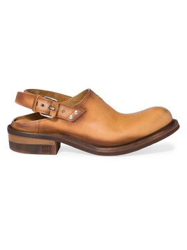 Miu Miu Women's Leather Mules with Buckle
