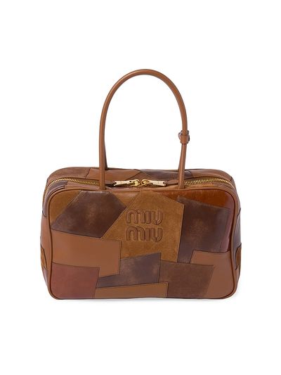 Miu Miu Women's Leather Patchwork Beau Top Handle Bag