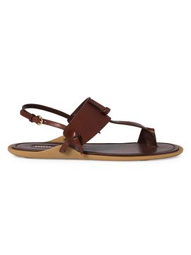 Miu Miu Women's Leather Thong Sandals
