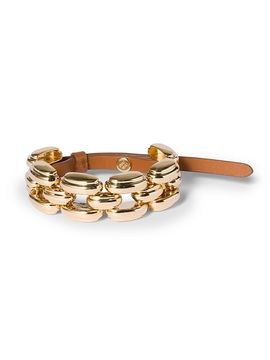 Miu Miu Women's Metal and Leather Bracelet
