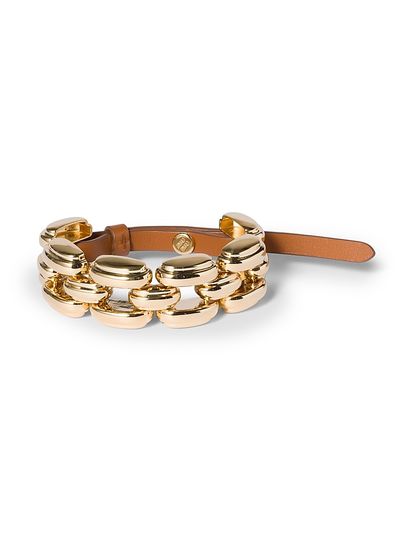 Miu Miu Women's Metal and Leather Bracelet