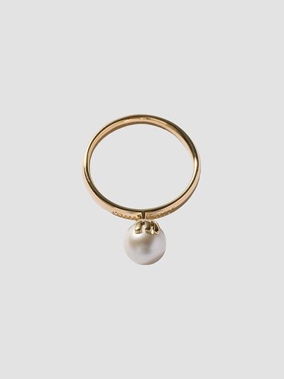 Miu Miu Women's Metal and Pearl Ring