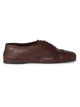 Miu Miu Women's Nappa Leather Laced Loafer Shoes