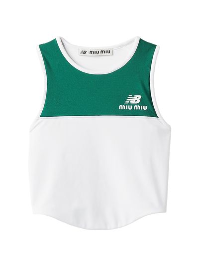 Miu Miu Women's New Balance X Miu Miu with Coco Gauff Stretch Technical Jersey Top