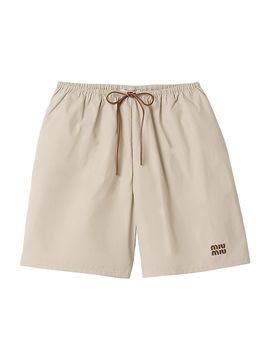 Miu Miu Women's Panama Cotton Bermudas