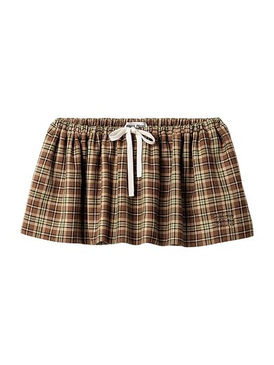Miu Miu Women's Plaid Mini-Skirt