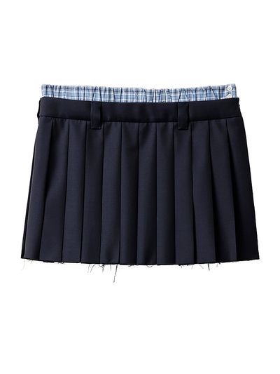 Miu Miu Women's Pleated Batavia Mini-Skirt