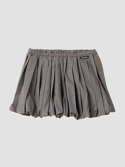 Miu Miu Women's Pleated Gingham Check Skirt