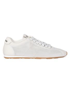Miu Miu Women's Plume Mesh Fabric Sneakers