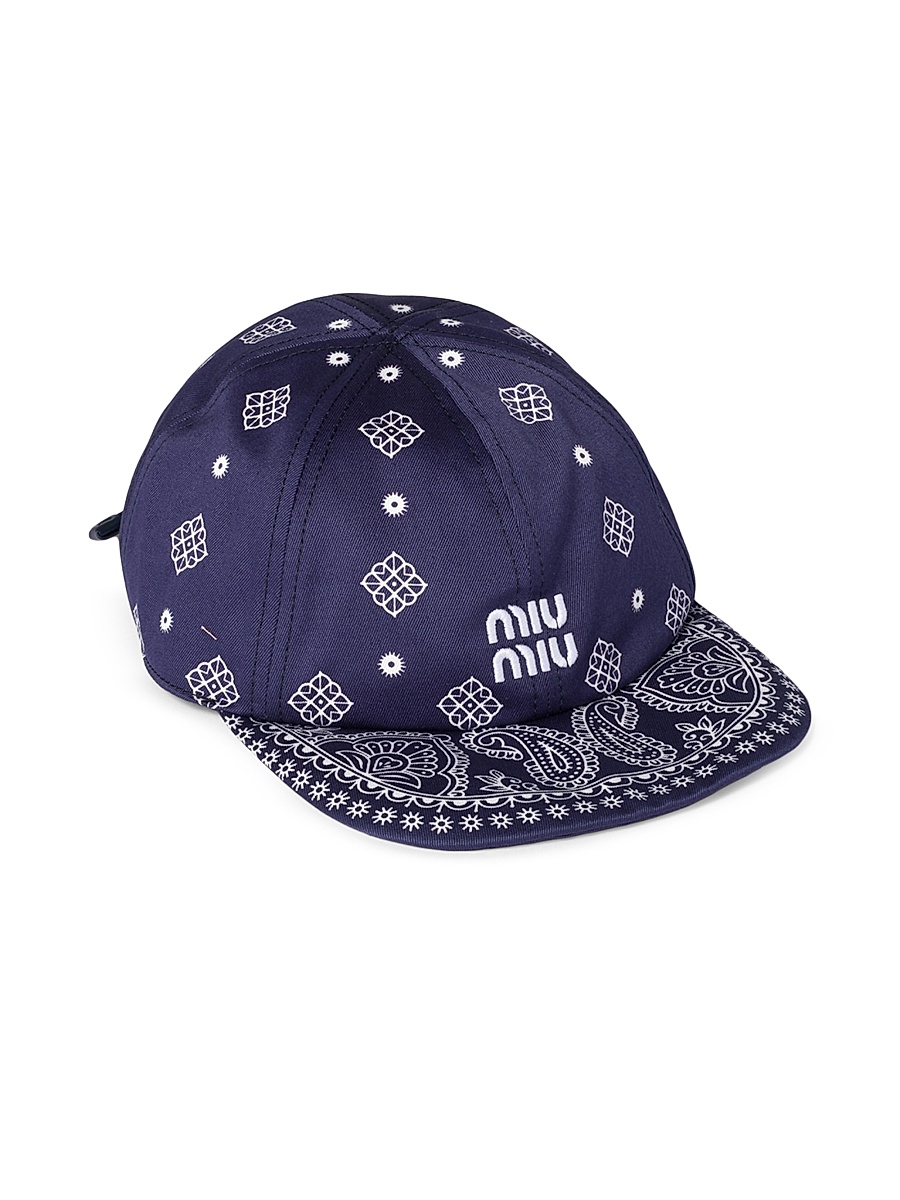 Miu Miu - Women's Printed Cotton Baseball Cap