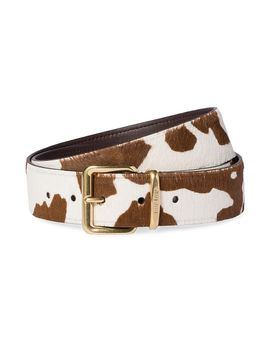 Miu Miu Women's Printed Leather Belt
