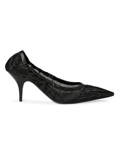 Miu Miu Women's Ruches Mesh Fabric Pumps