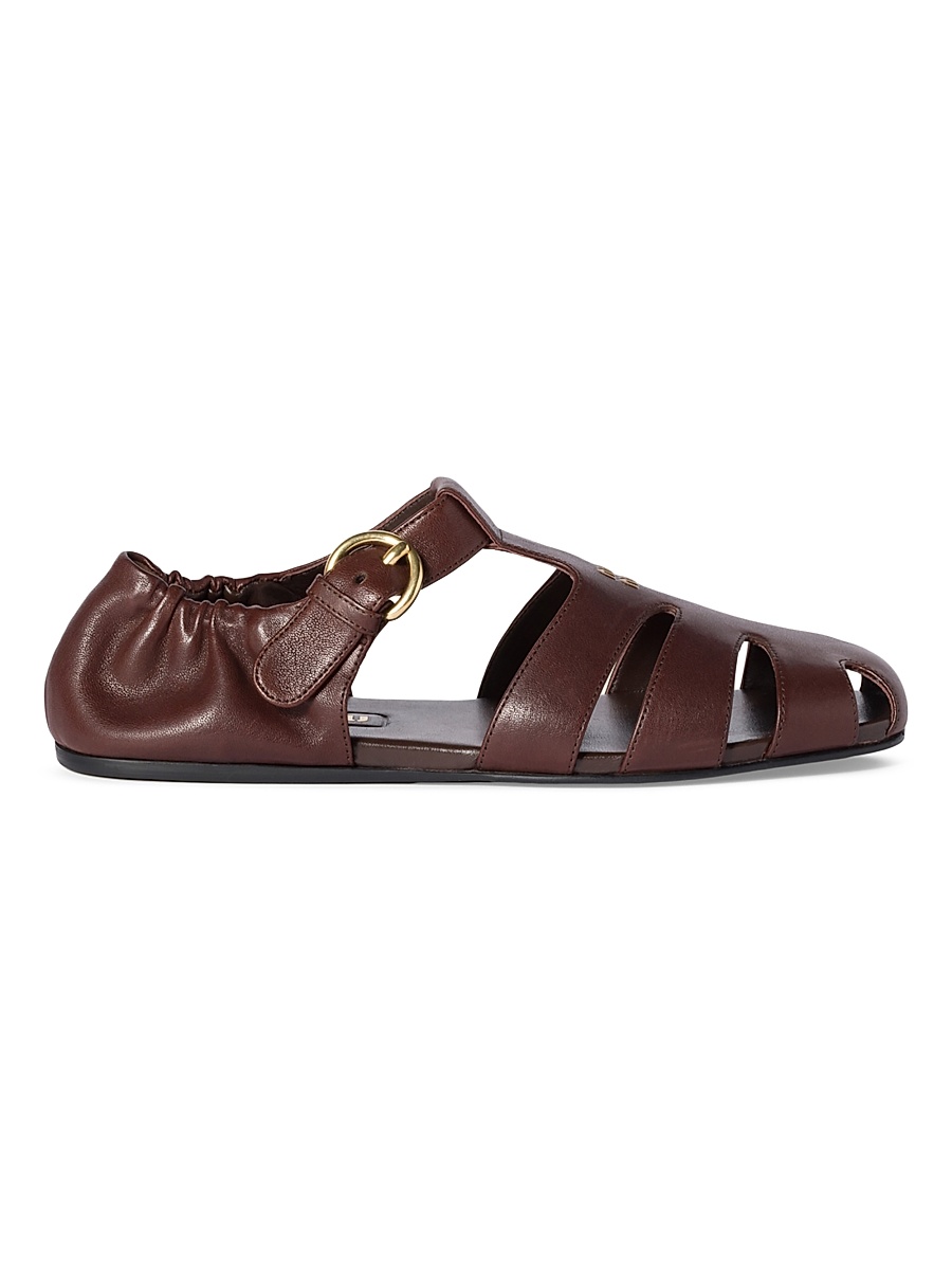 Miu Miu - Women's Ruches Nappa Leather Fisherman Sandals
