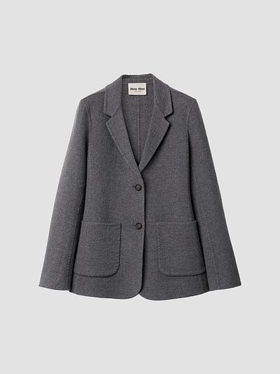 Miu Miu Women's Single-Breasted Double Wool Jacket