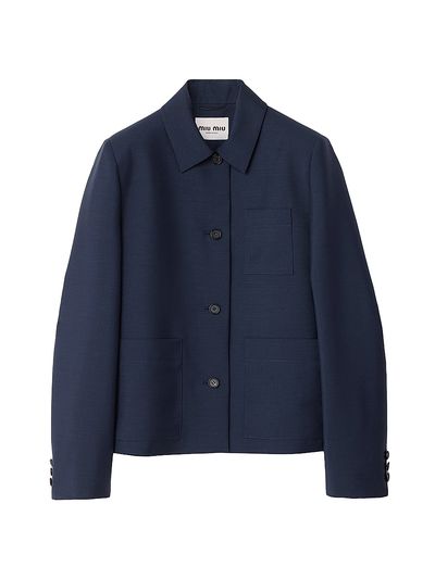 Miu Miu Women's Single-Breasted Kid Mohair Blazer