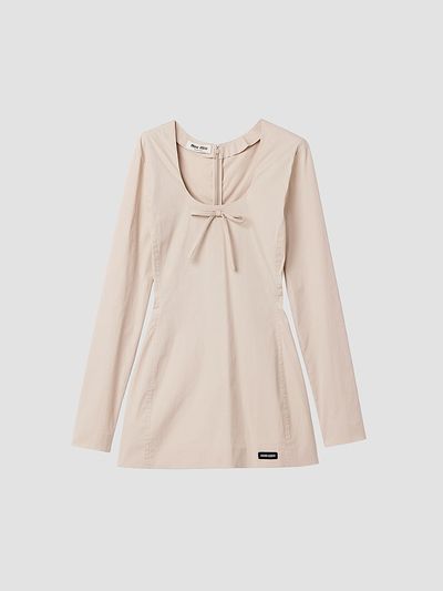Miu Miu Women's Stretch Poplin Mini Dress