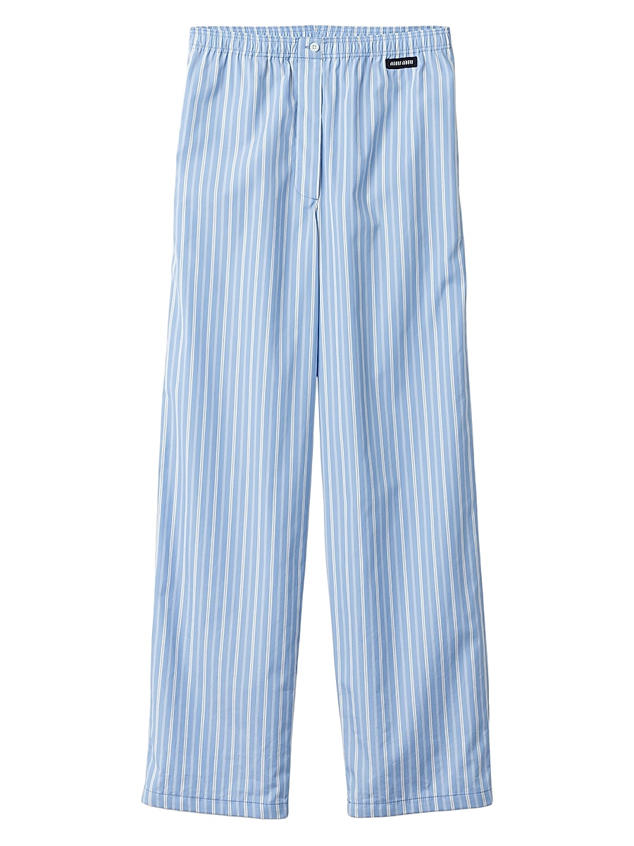 Miu Miu - Women's Striped Poplin Pajama Pants