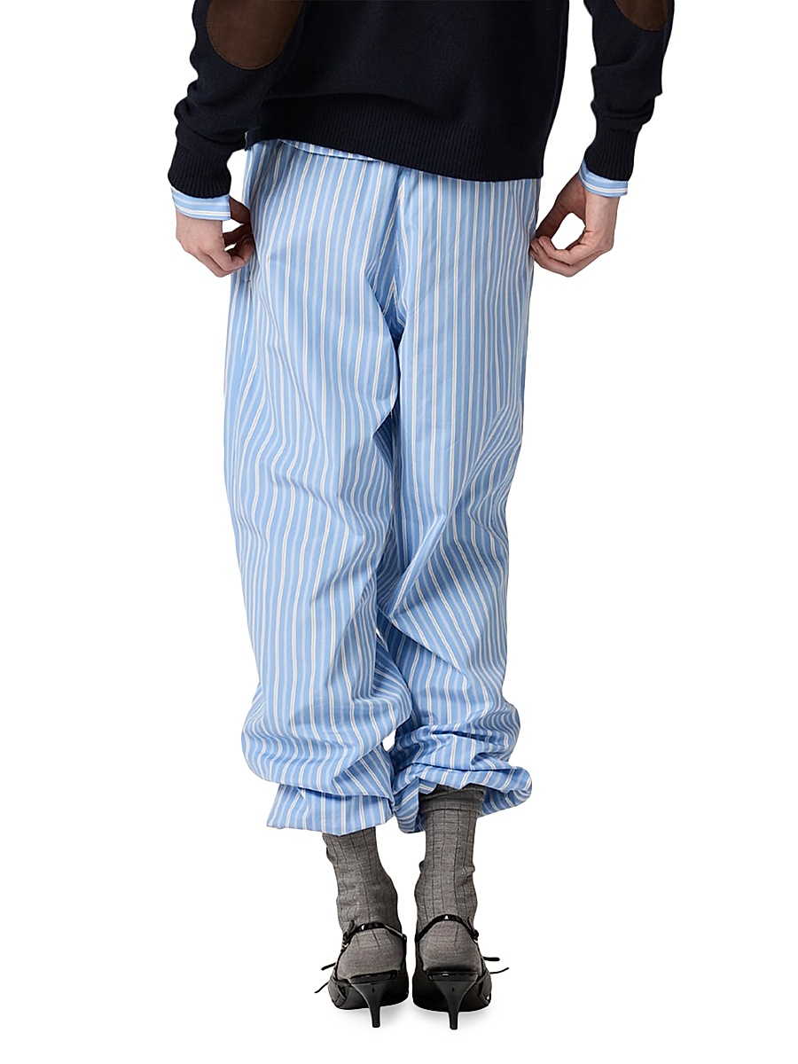 Miu Miu - Women's Striped Poplin Pajama Pants