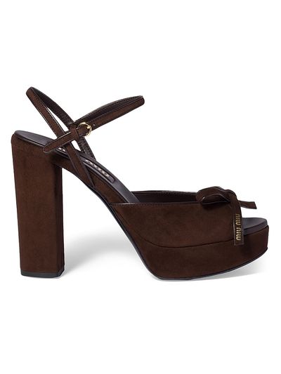 Miu Miu Women's Suede Platform Sandals