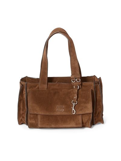 Miu Miu Women's Utilitaire Suede Shopping Bag