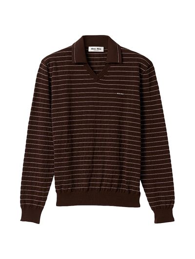Miu Miu Women's V-Neck Cotton Sweater