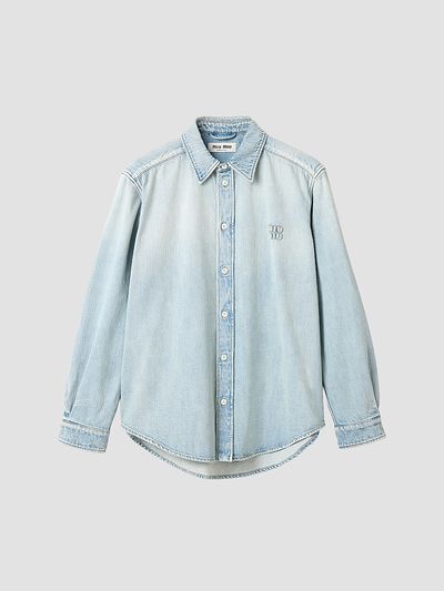 Miu Miu Women's Washed Denim Shirt