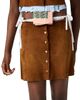 Miu Miu Women's Waxed Suede Miniskirt - 3