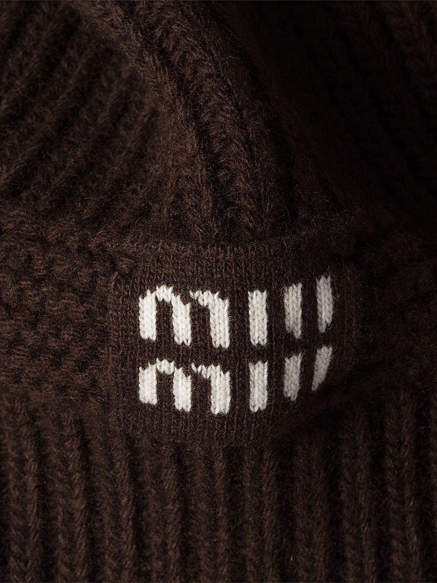 Miu Miu - Women's Wool and Cashmere Knit Hood