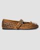 Miu Miu Women's Woven Leather Ballerinas with Strap and Buckle - 4
