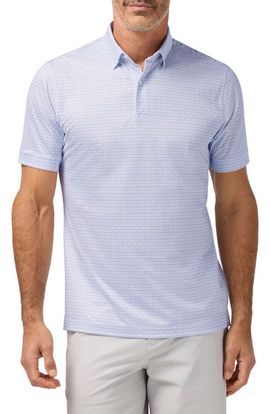 Mizzen+Main Mizzen+Main Halyard Trim Fit Dot Stripe Performance Polo
