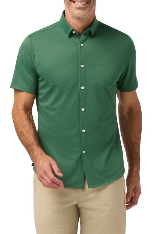 Mizzen+Main Mizzen+Main Halyard Trim Fit Solid Short Sleeve Performance Button-Up Shirt