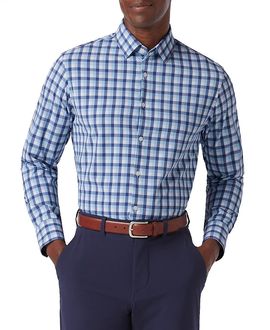 Mizzen+main Mizzen+Main Leeward Ls Dress Shirt Coastal Fjord Dylan Plaid