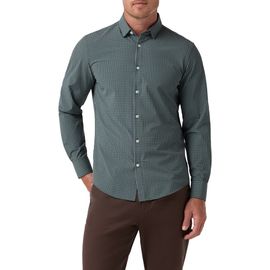 Mizzen+Main Mizzen+Main Leeward No Tuck Long Sleeve Grid Performance Button Up Shirt