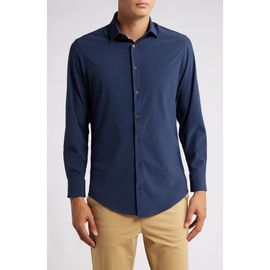 Mizzen+Main Mizzen+Main Leeward Solid Blue Button-Up Shirt