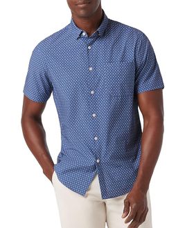 Mizzen+main Mizzen+Main Leeward Ss Dress Shirt Coastal Fjord Hatch Mark