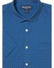 Mizzen+Main Mizzen+Main Leeward Trim Fit Navy Medallion Print Short Sleeve Button-Up Shirt - 3
