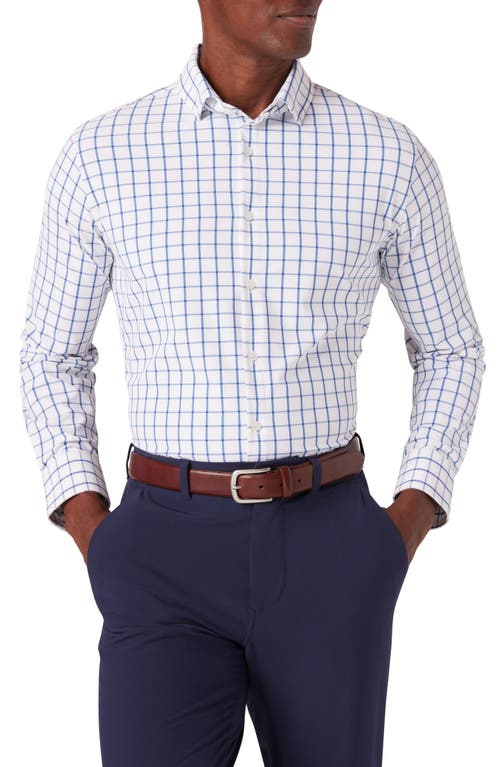 Mizzen+Main Mizzen+Main Leeward Trim Fit Windowpane Performance Button-Up Shirt