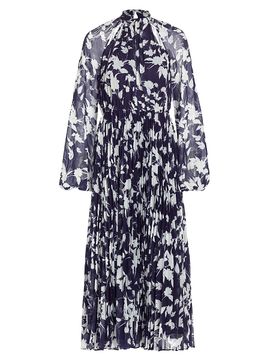 ML Monique Lhuillier Women's Abbie Floral Chiffon Maxi Dress