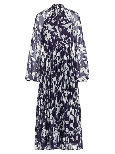 ML Monique Lhuillier Women's Abbie Floral Chiffon Maxi Dress