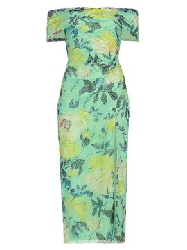 ML Monique Lhuillier Women's Allie Floral Lace Midi-Dress