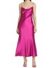ML Monique Lhuillier Women's Antione Crystal Satin Cowlneck Midi-Dress - 3