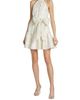 ML Monique Lhuillier Women's Metallic Jacquard Halter Minidress - 2