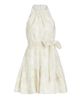 ML Monique Lhuillier Women's Metallic Jacquard Halter Minidress - 8