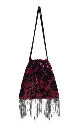 Mélisse Mélisse The Cerise Pouch In Burgundy Velvet