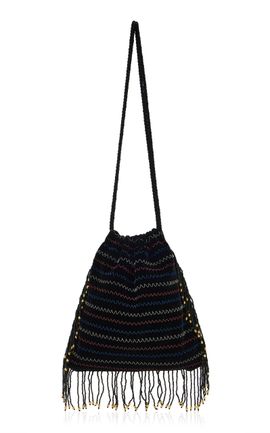 Mélisse Mélisse The Confetti Pouch In Black Embroidered Velvet