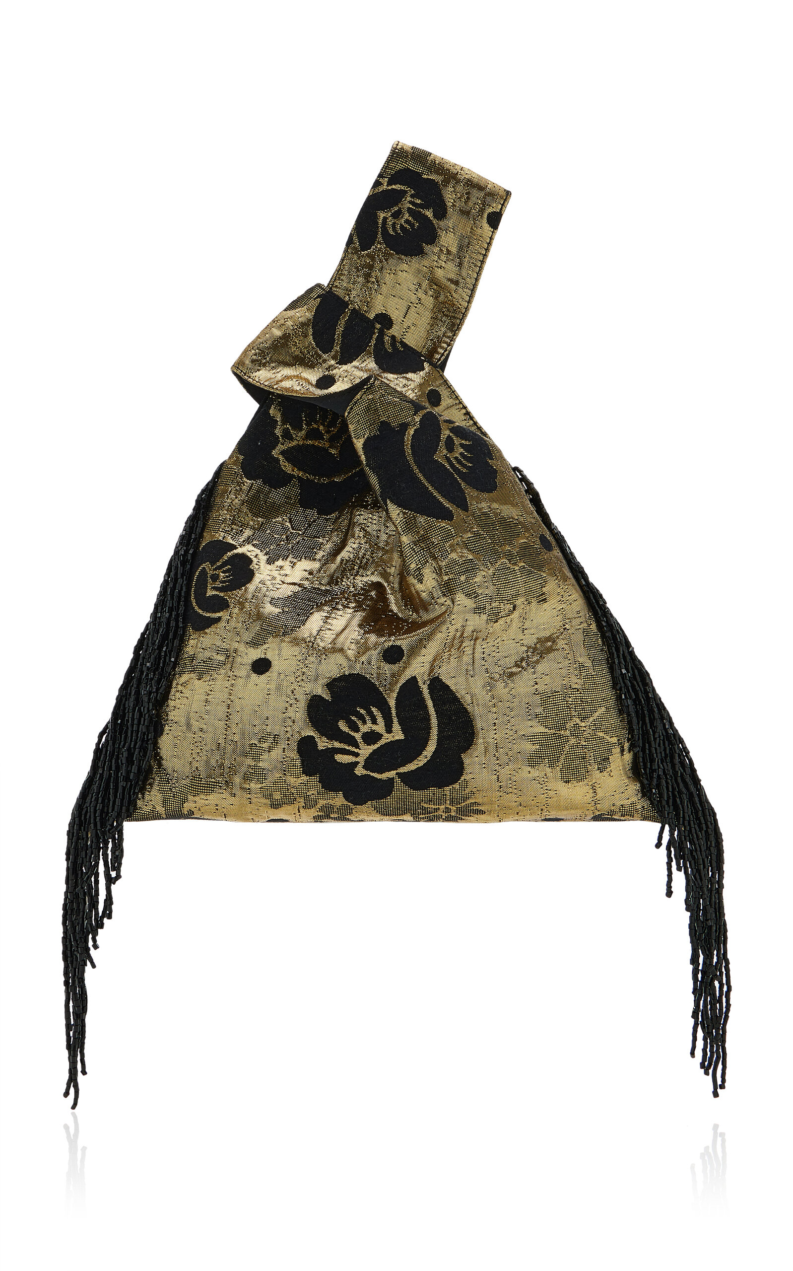 Mélisse Mélisse The Dorée Knot Bag In Gold Metallic Brocade